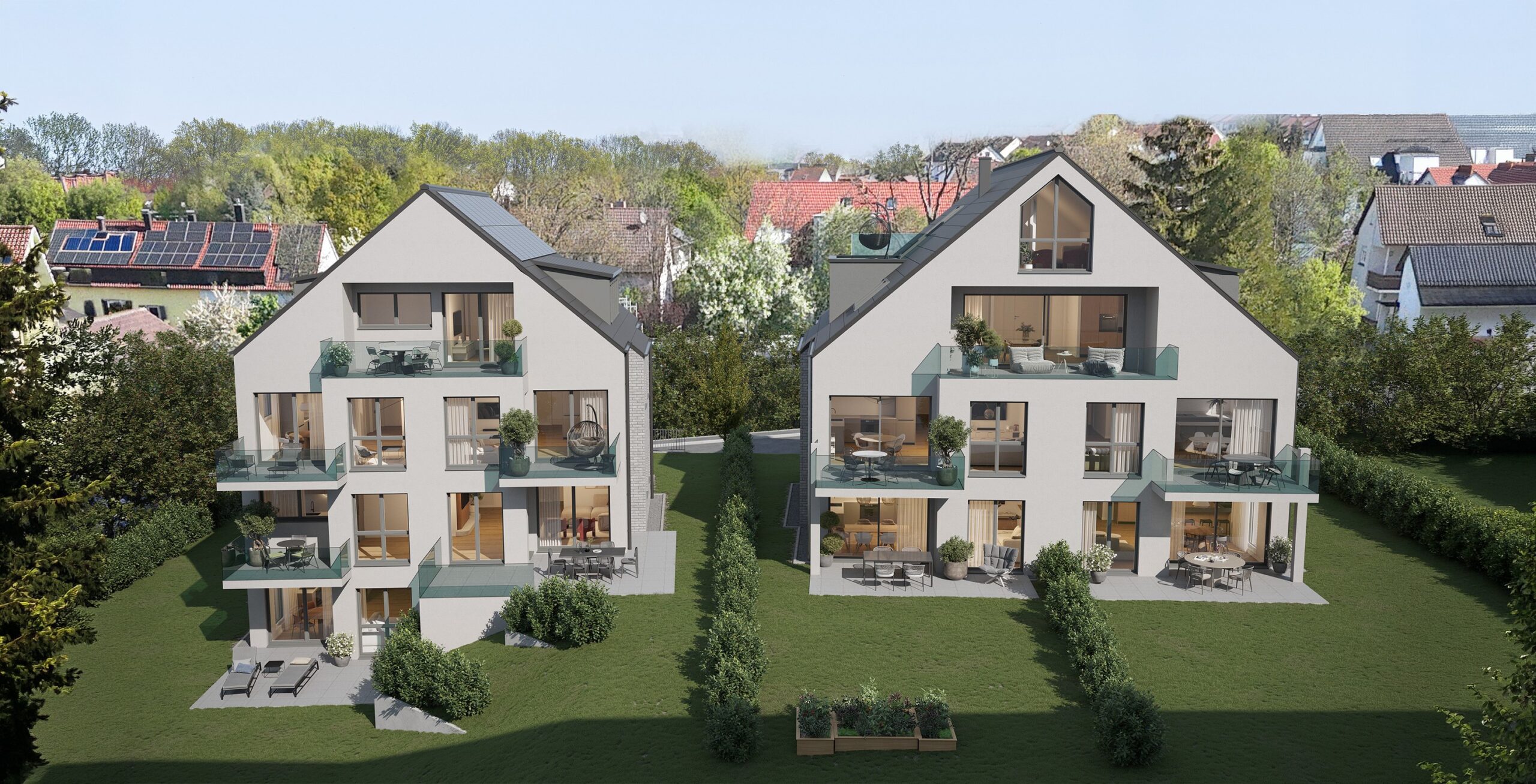 Außenvisualisierung von Neubauprojekt in der Robert-Koch-Straße in Reutlingen an der Achalm